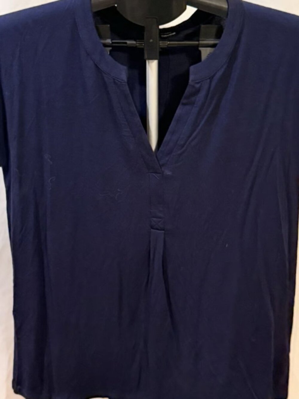 Cable & Gauge Blue Short Sleeve Blouse size L
